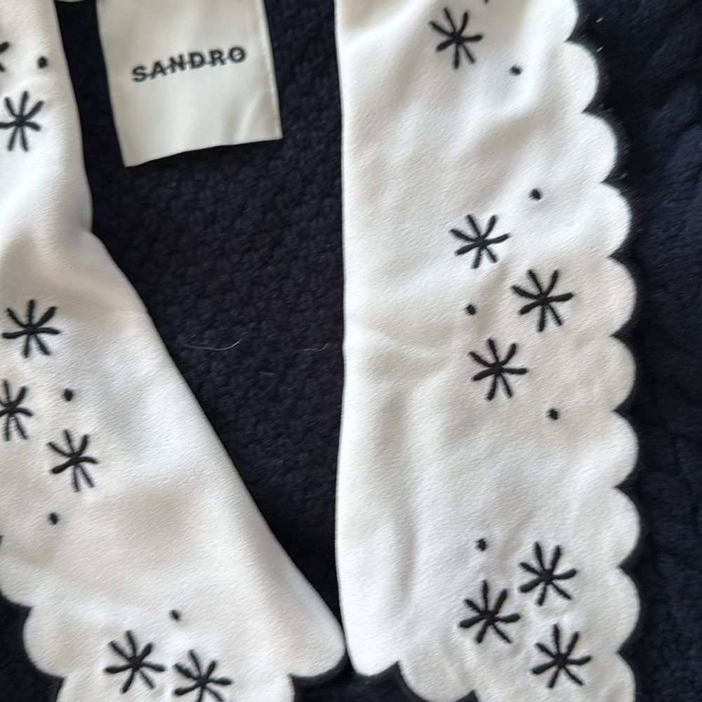 Sandro Embroidered
Knit Cardigan Sweater - Picture 5 of 7